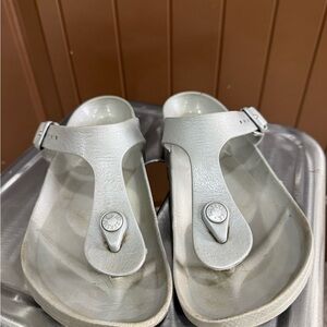 Birkenstock silver sandals size 37
